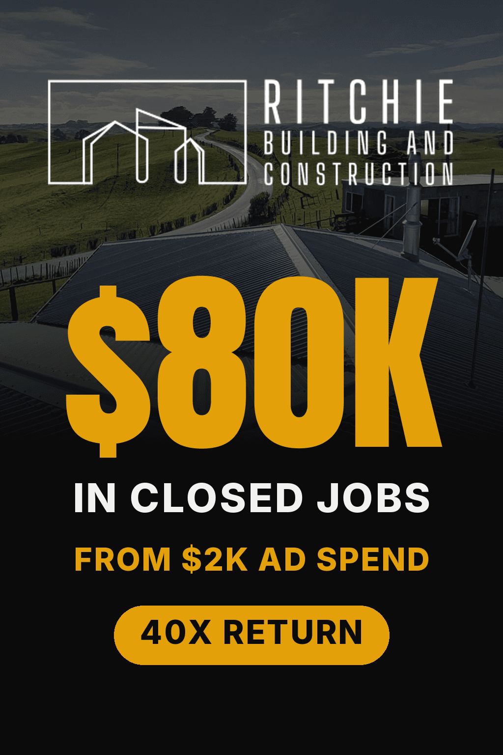 Ritchie Building and Construction: $80k in closed jobs from $2k in ad spend