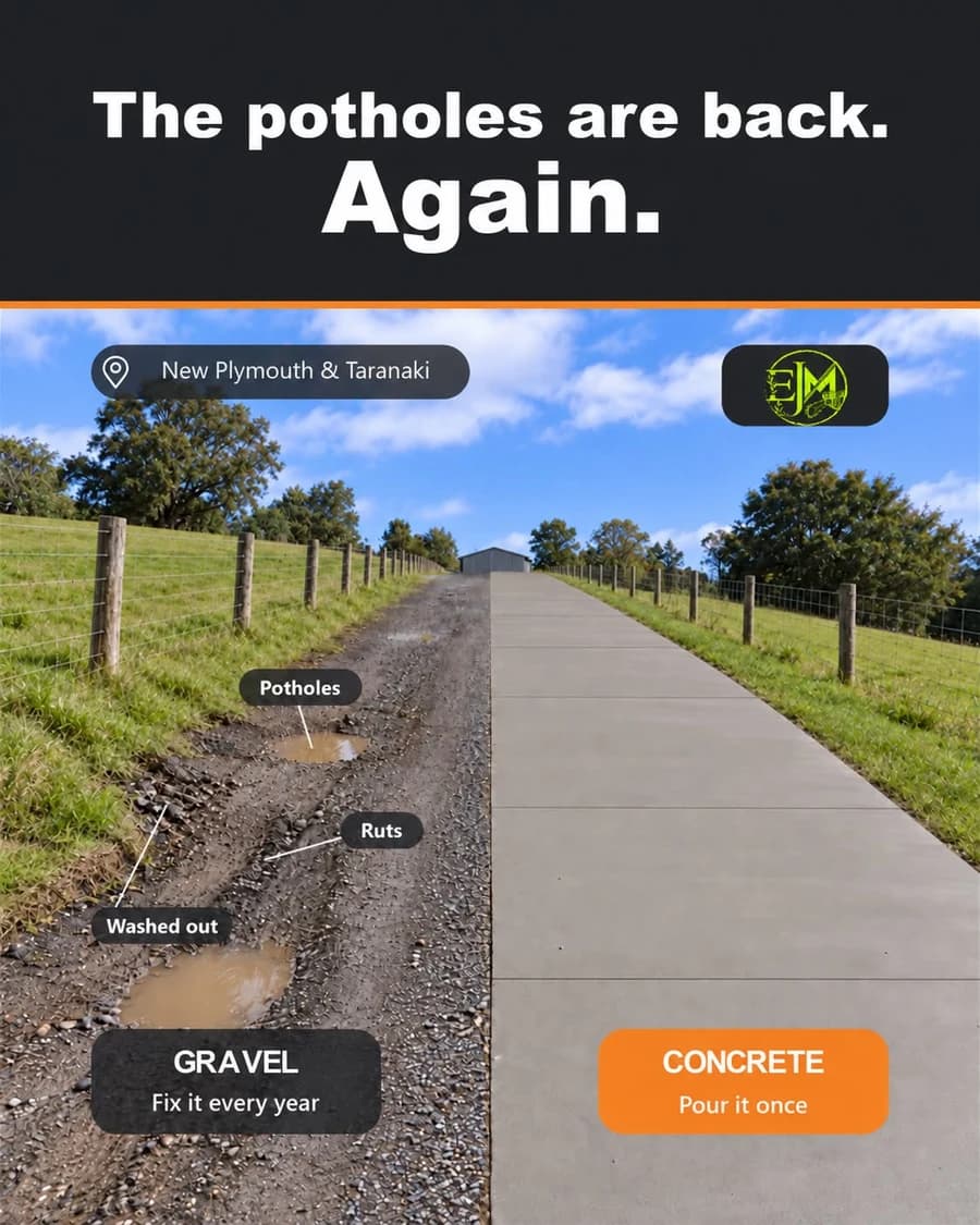 EJM Concrete driveway ad